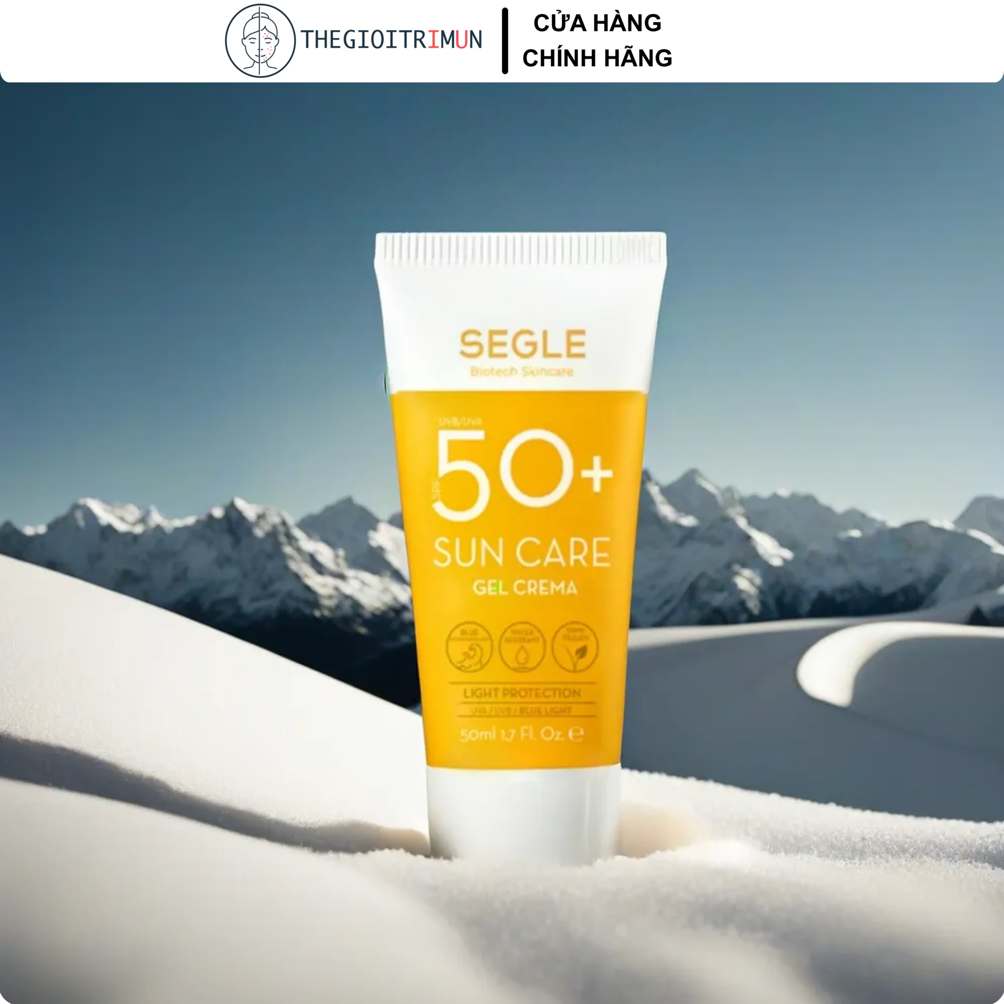 SEGLE SPF50+ SUN CARE GEL CREMA - Kem Chống Nắng Phổ Rộng Bảo Vệ Toàn Diện SPF 50+, PA++++