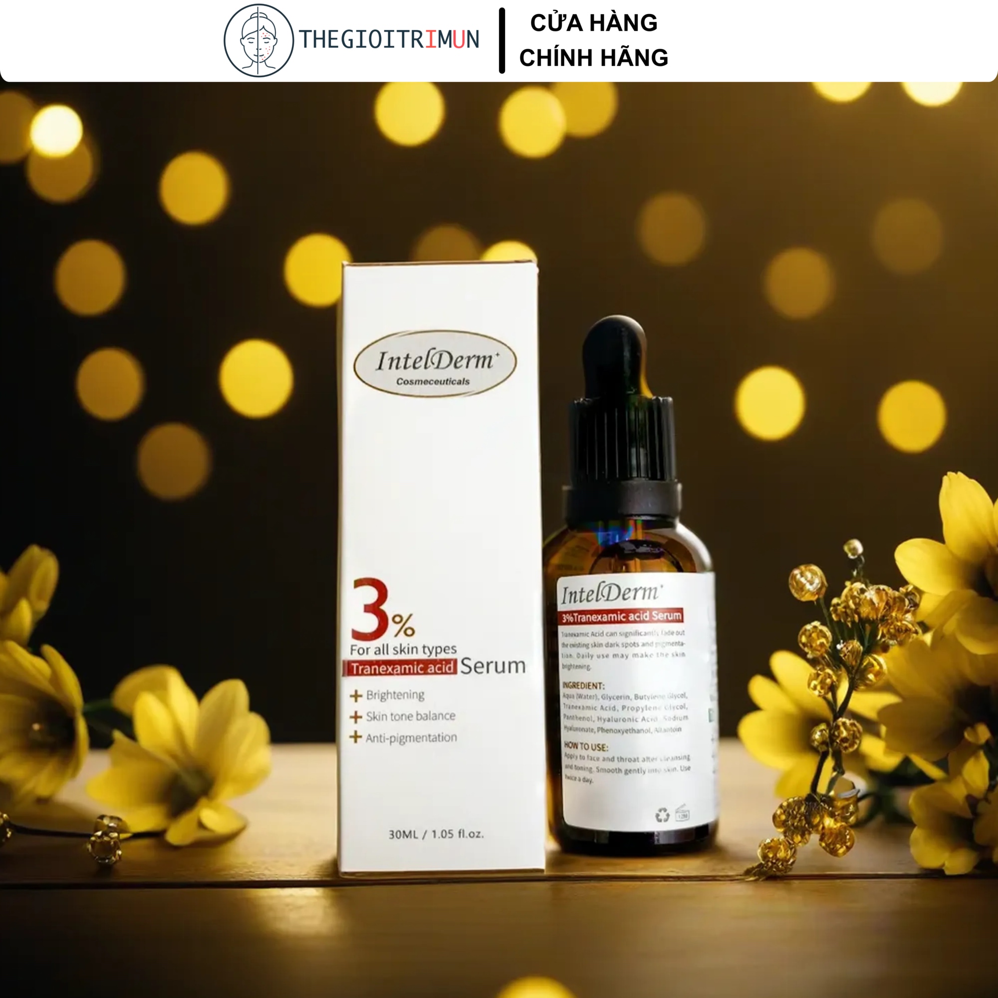 Serum IntelDerm Tranexamic Acid 3% + Niacinamide 10% 30ml