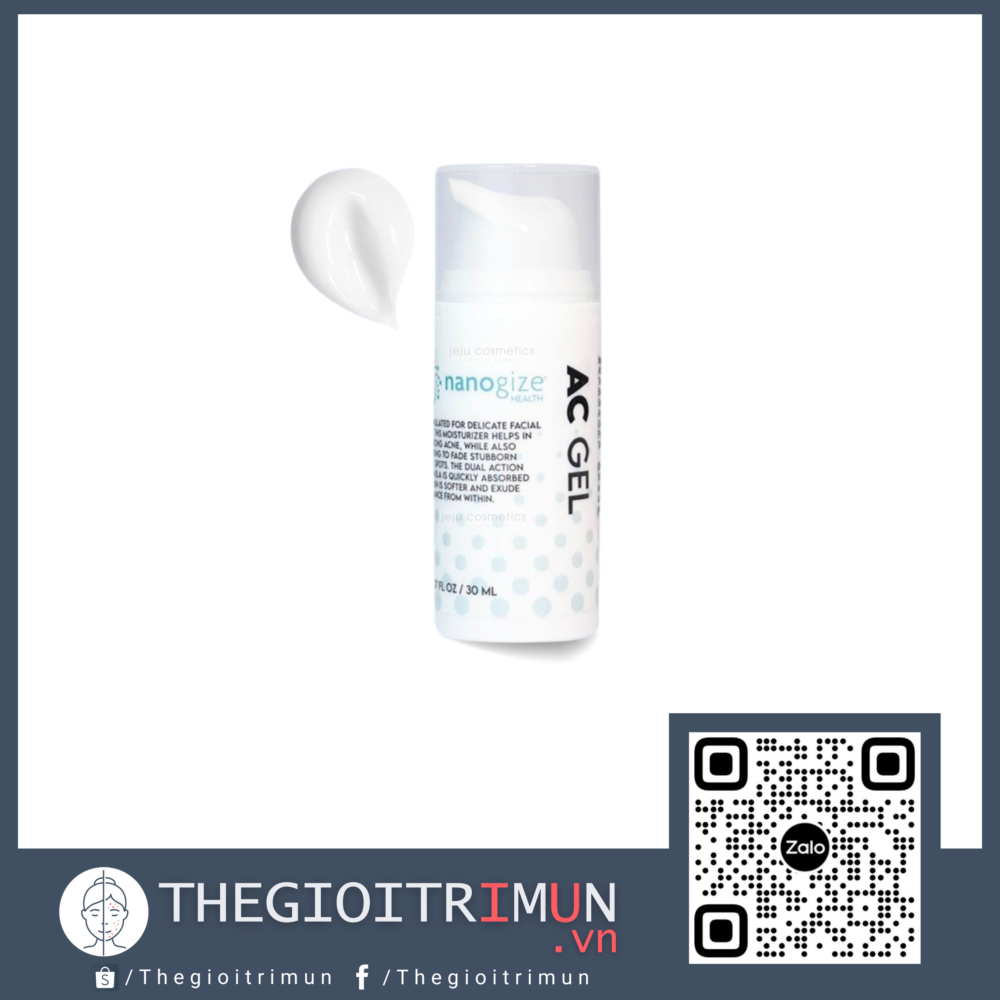 Gel giảm mụn, mờ thâm Nanogize AC Gel BHA 2% (30ml)