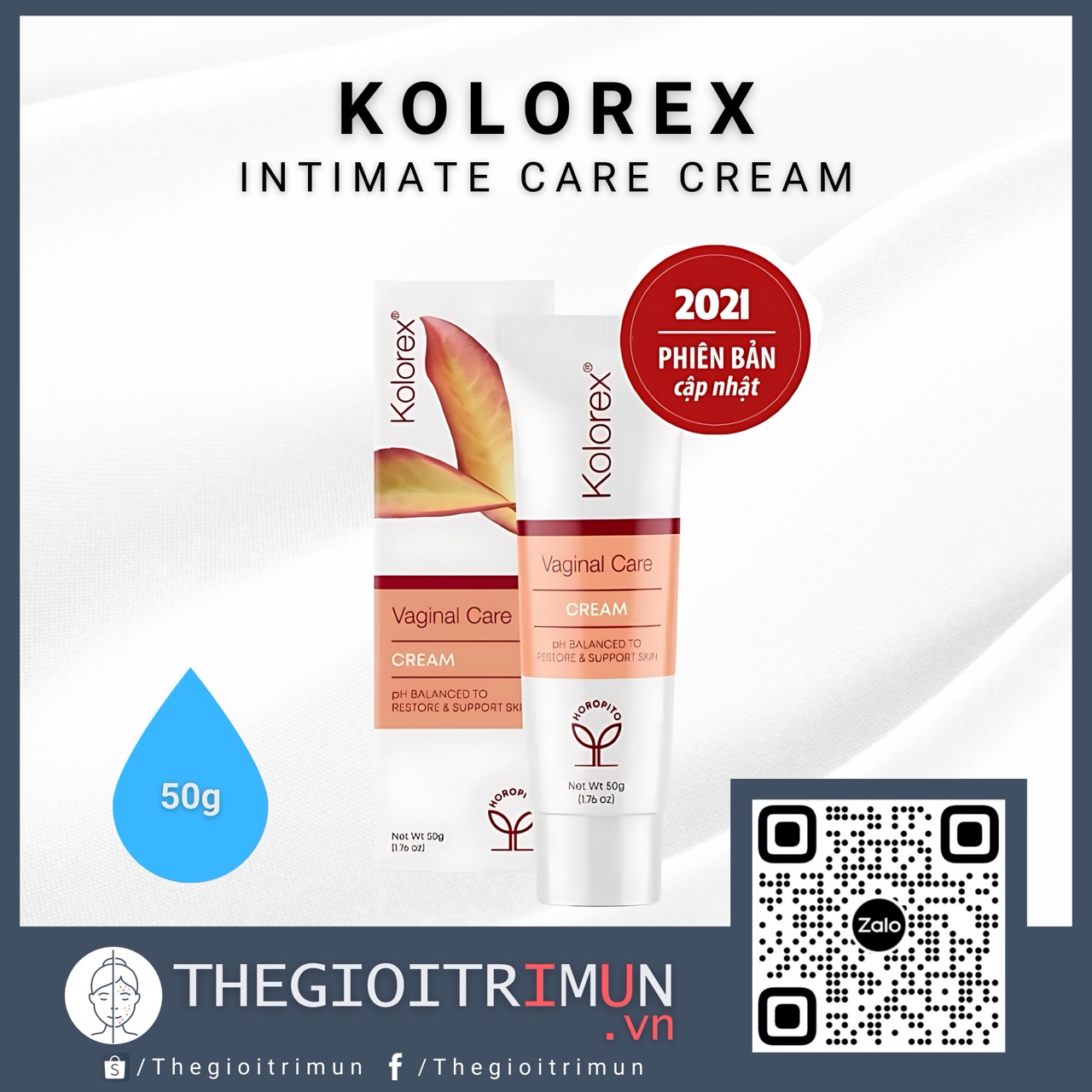 Kem Chăm Sóc Vùng Kín Kolorex Vaginal Care Cream 50g
