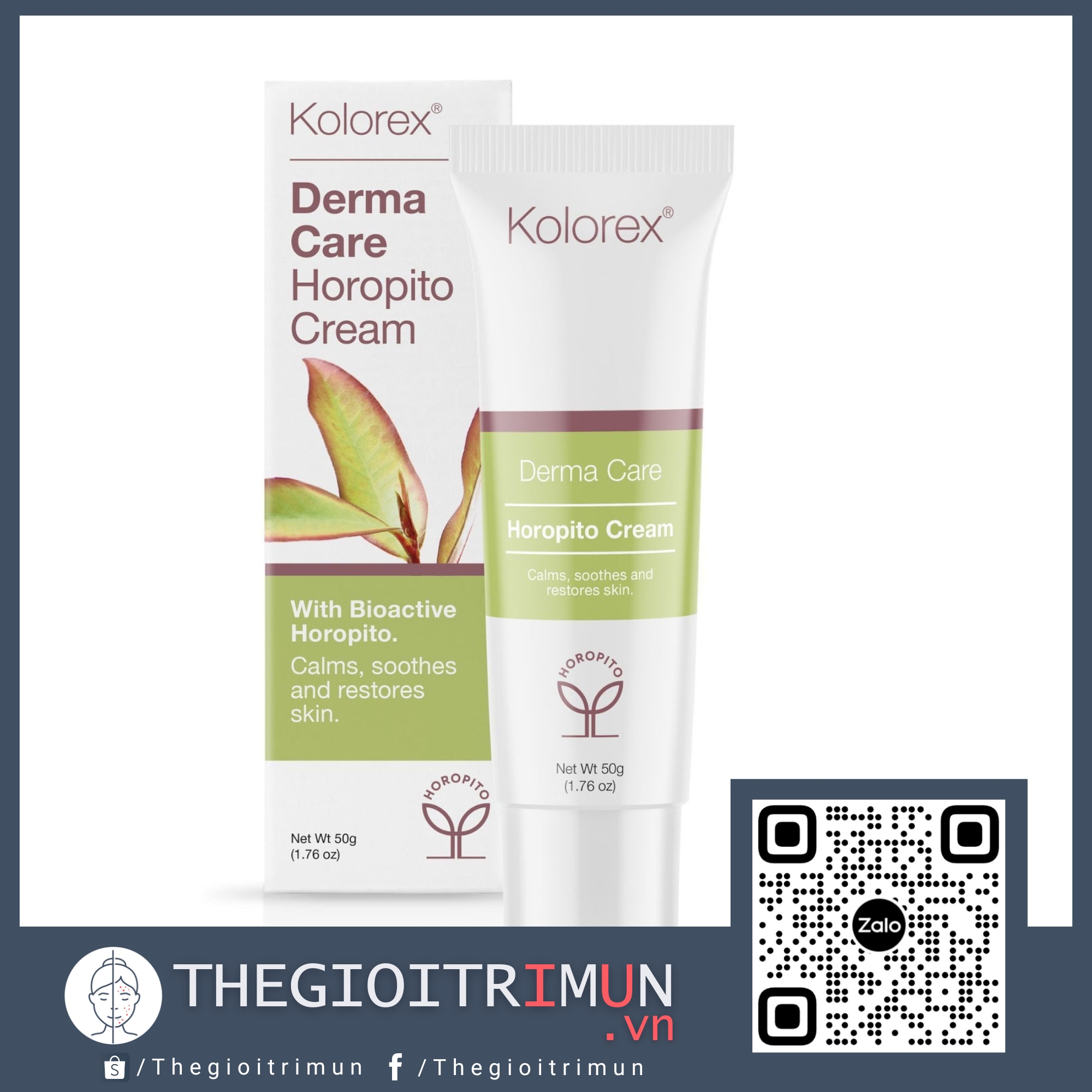 Kem dưỡng phục hồi Kolorex Derma Care Horopito Cream (50g)