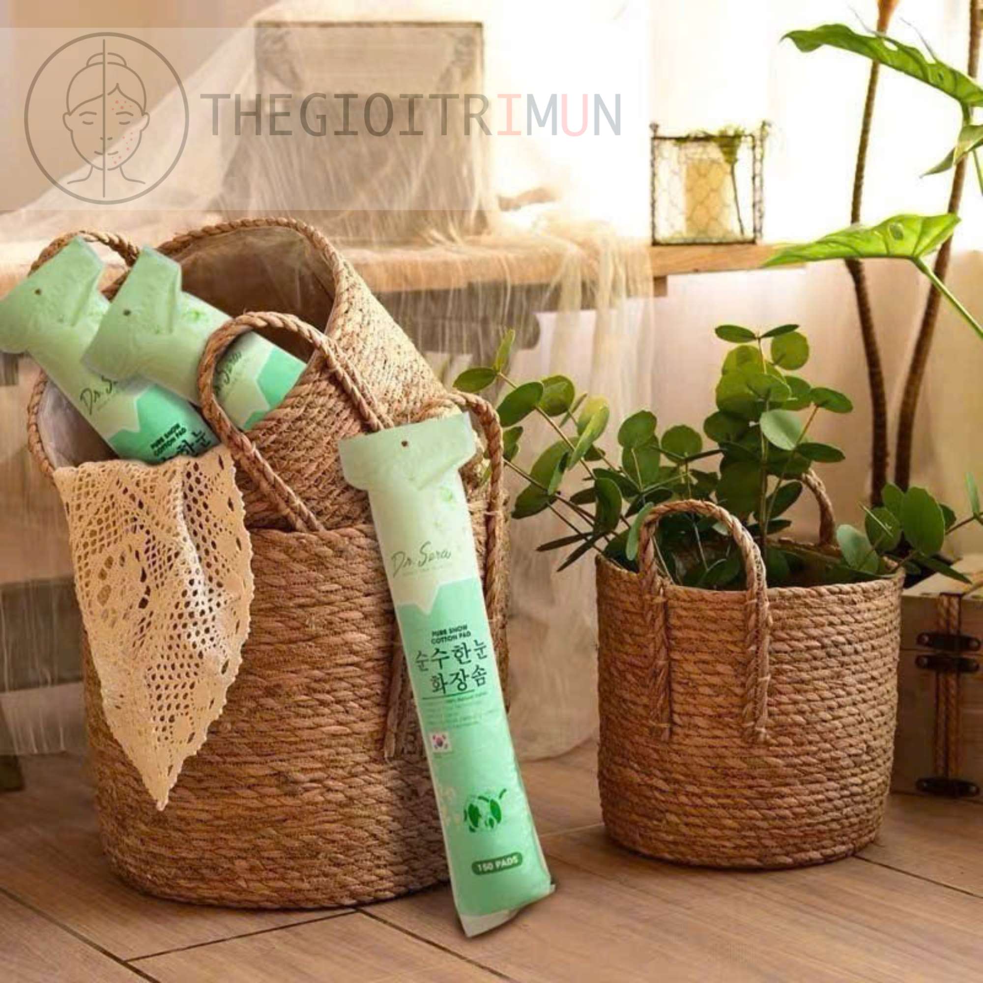 Bông tẩy trang cao cấp, đa năng, sạch sâu, mềm mịn, đẩy dưỡng chất nhanh, tiết kiệm nước tẩy trang và toner Dr.Sera Pure Snow Cotton Pad 234 miếng