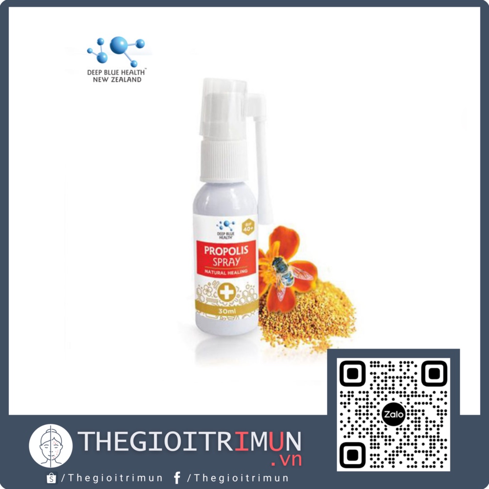 Xịt họng keo ong Deep Blue Health Propolis Spray Plus (BIF 40+) 30ml