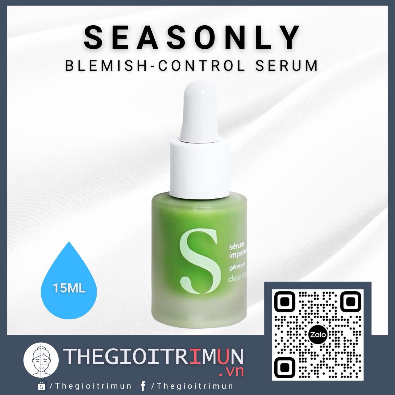 Serum trị mụn Seasonly Blemish-Control Serum 15ml