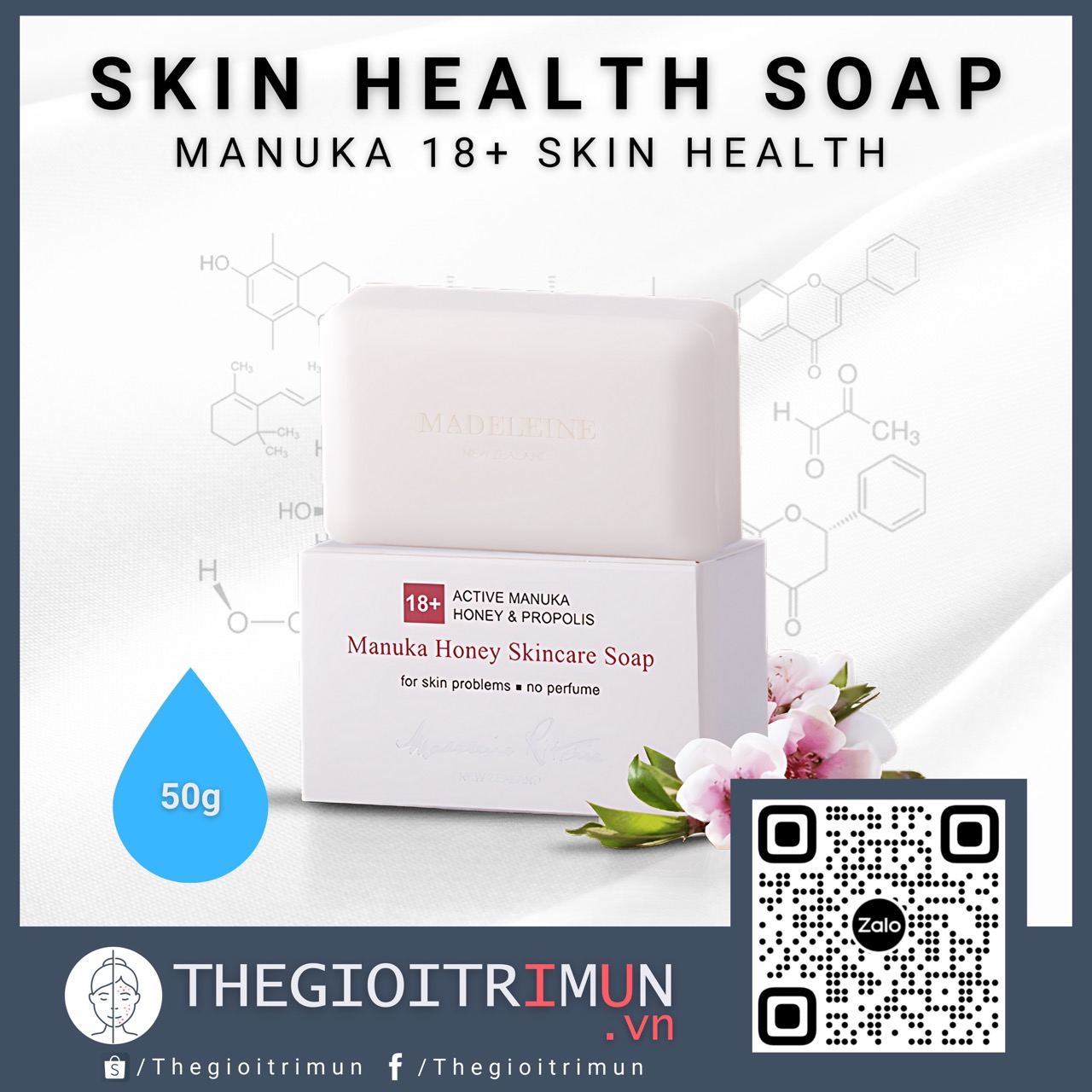 Xà Phòng Mật Ong Manuka 18+ Skin Health