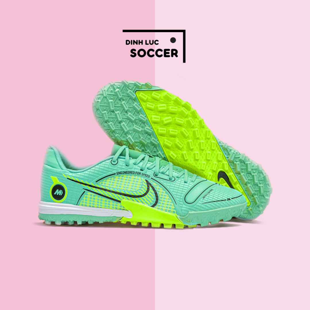 Giày Bóng Đá Nike Mercurial Vapor 14 Academy Xanh Lá Vạch Đen Mới TF