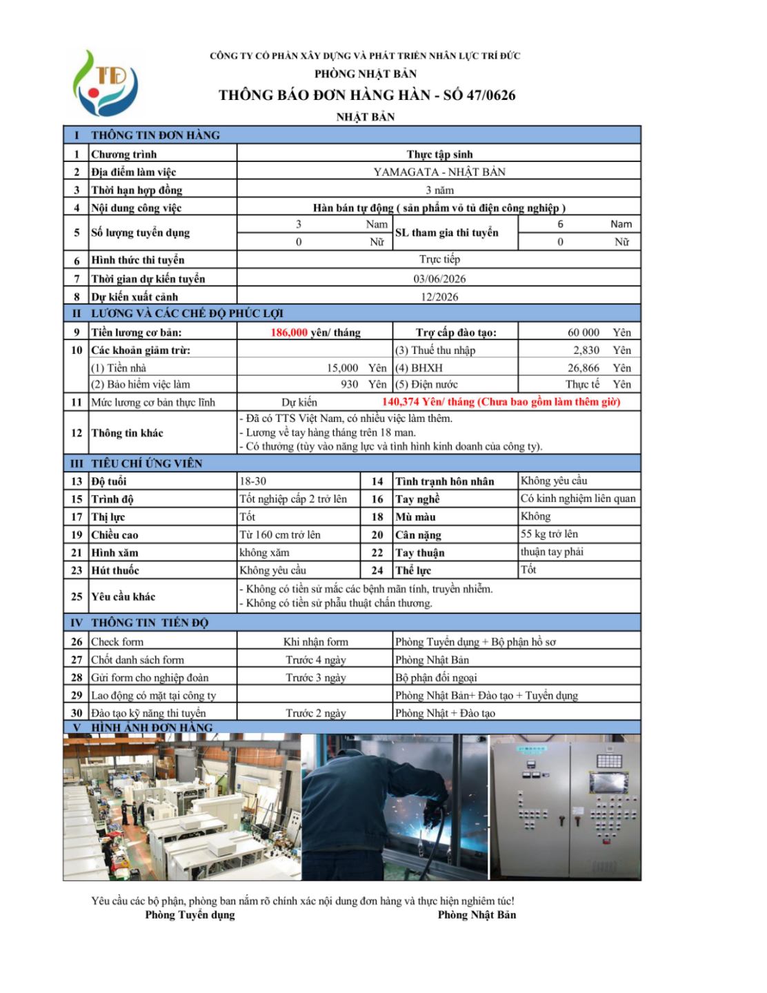 ĐƠN HÀNG HÀN - SỐ 47/0626
