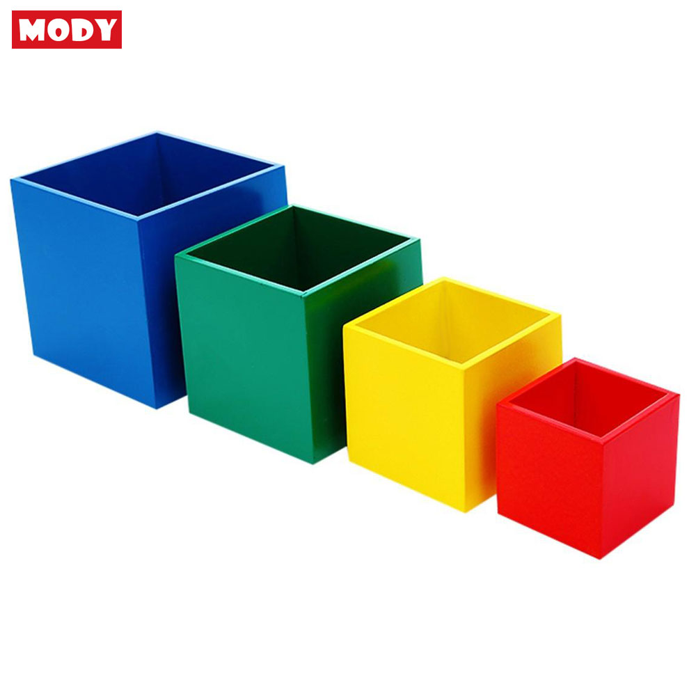 Bộ hộp vuông xếp chồng đồ chơi gỗ hình hộp MODY M6654