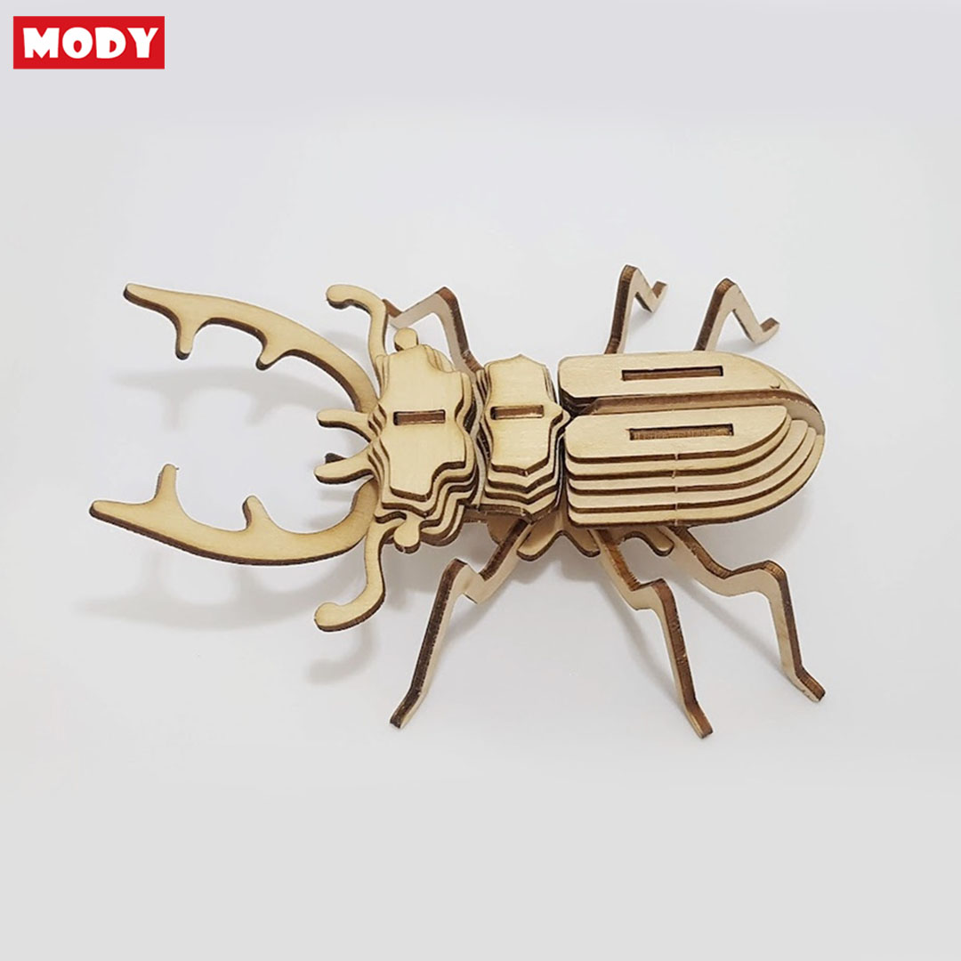 Mô hình con bọ hung lắp ráp 3D bằng gỗ Mody M3111