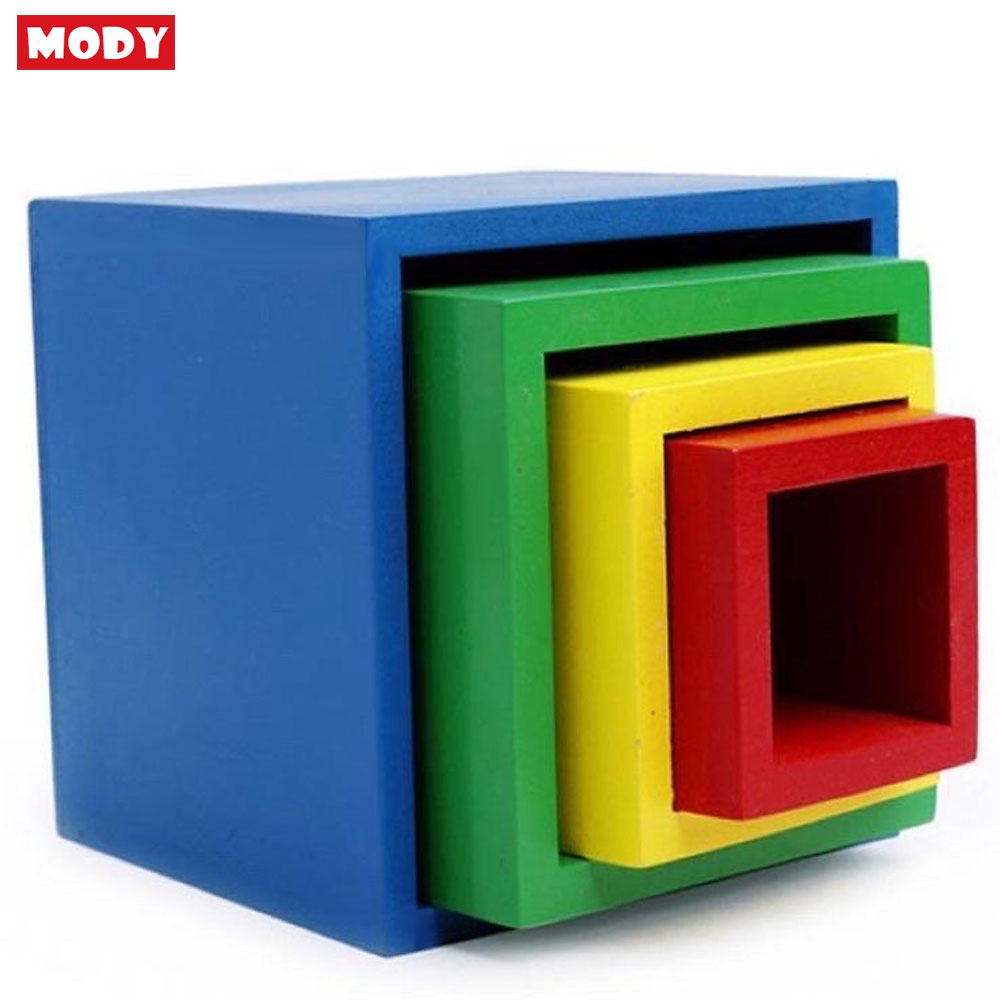 Bộ hộp vuông xếp chồng đồ chơi gỗ hình hộp MODY M6654
