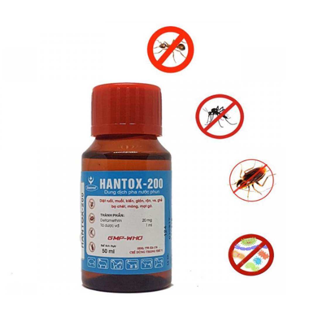 HANTOX Thuốc Diệt Muỗi, Diệt Côn Trùng Hiệu Quả Cao, Trị Bọ Chó Mèo