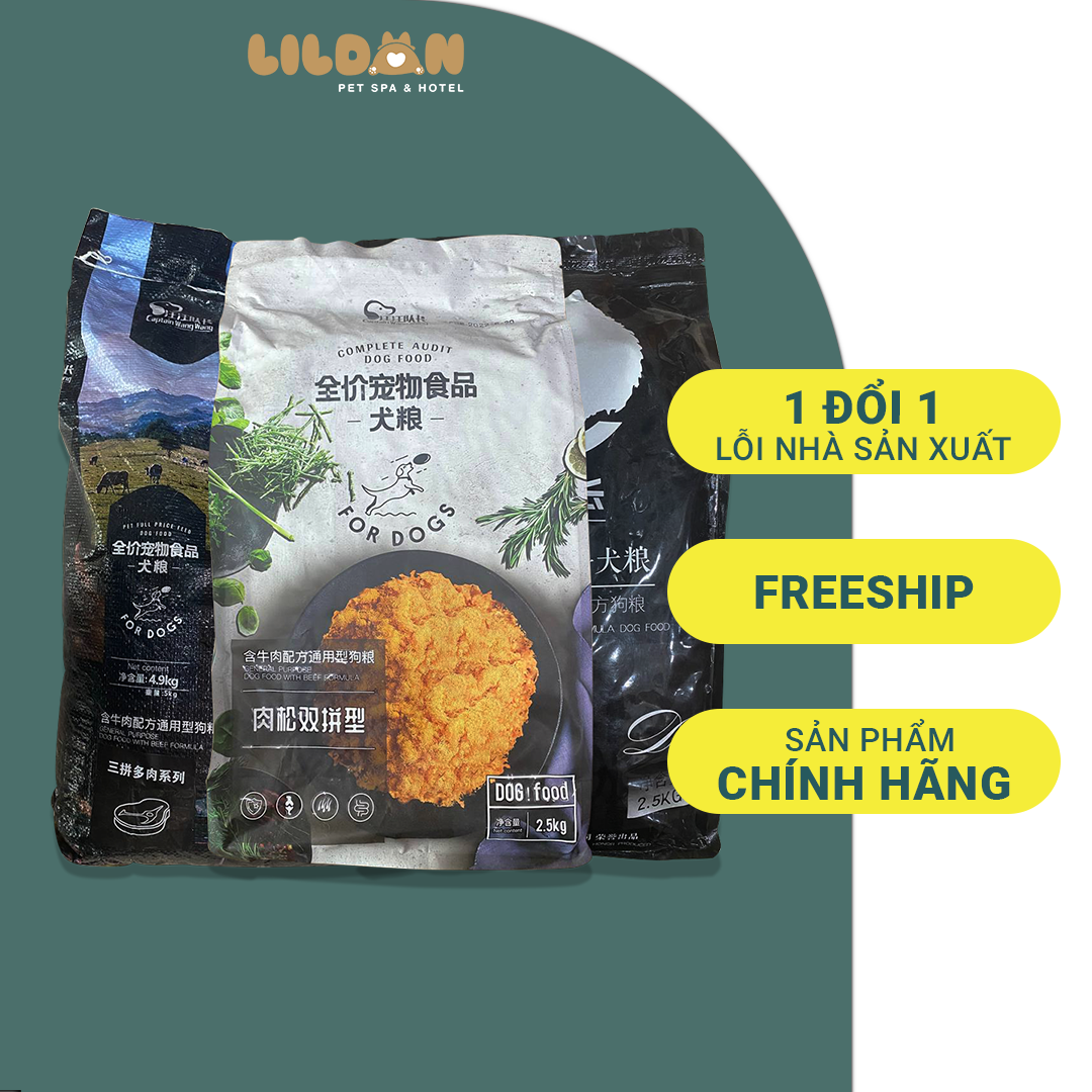 CAPTAIN Hạt Thức Ăn Cho Chó Kén Ăn Rau Củ, Bò, Phô Mai, Thịt Sợi