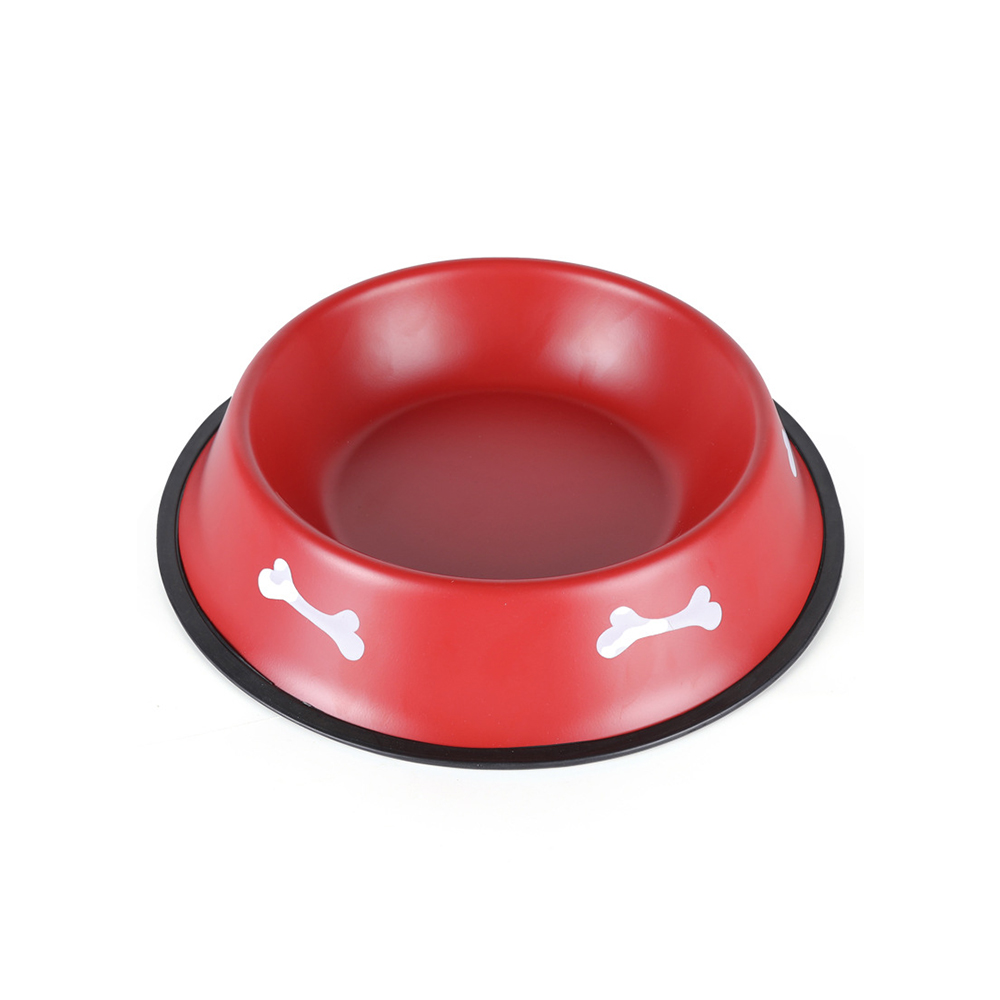 Bát Ăn Chén Ăn - Chén Inox Đế Cao Su Nhiều Màu Hình Xương Dành Cho Chó Mèo