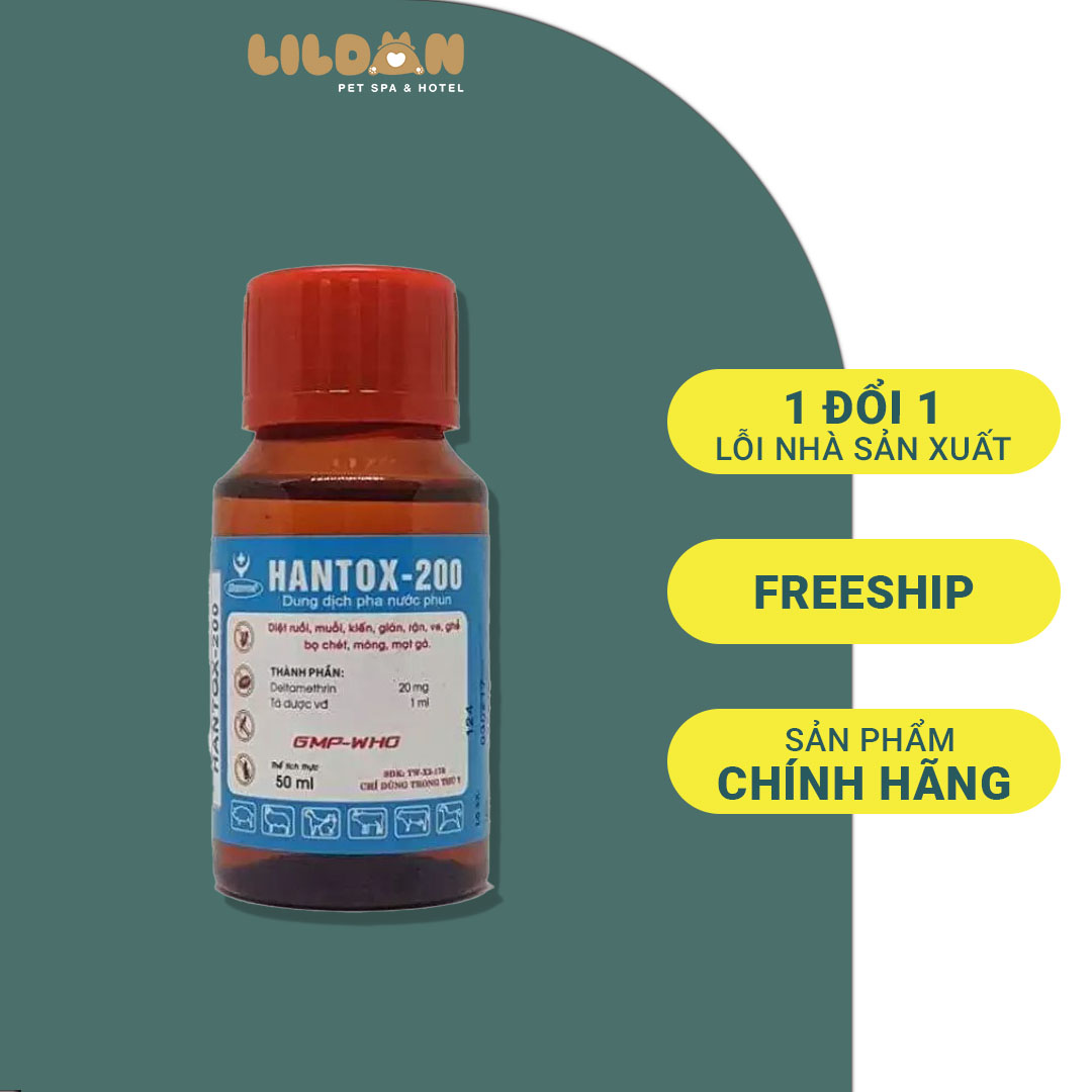 HANTOX Thuốc Diệt Muỗi, Diệt Côn Trùng Hiệu Quả Cao, Trị Bọ Chó Mèo