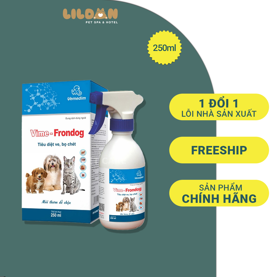 VIME-FORNDOG Xịt Ve Rận Trên Chó Mèo và Môi Trường