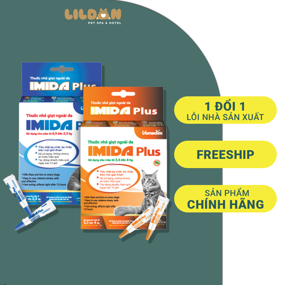IMIDA Plus (Vemedim) Thuốc Nhỏ Gáy Trị Ve Rận Trên Mèo