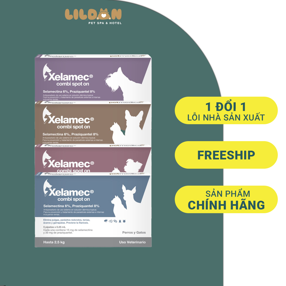 XELAMEC Thuốc Nhỏ Gáy Trị Ve Rận Trên Chó Mèo