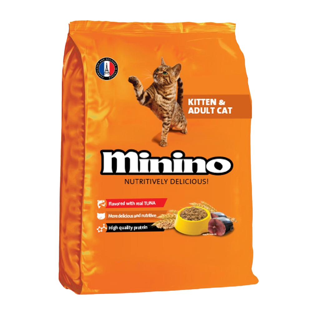 MININO Thức Ăn Hạt Khô Cho Mèo Con Và Mèo Trưởng Thanh