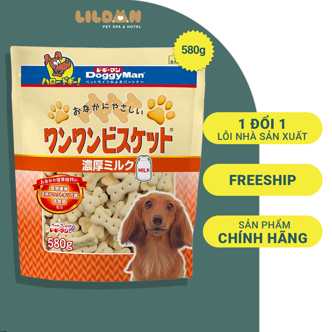DOGGY MAN Bánh Thưởng Cho Chó - Bánh Quy Sữa