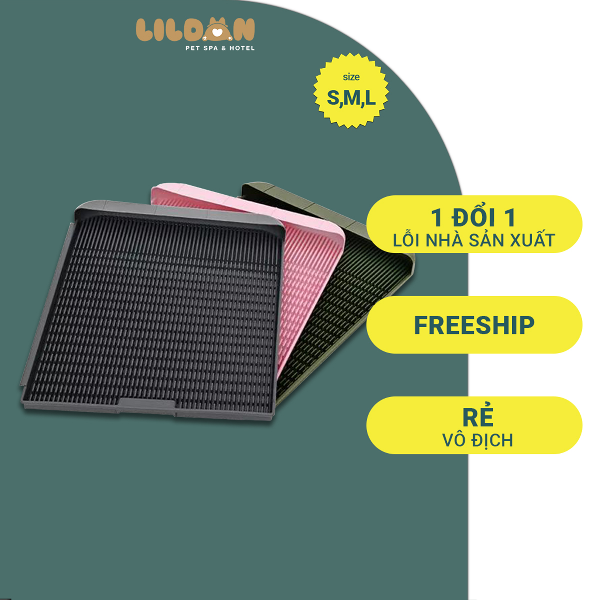 Khay Vệ Sinh Vệ Sinh Phẳng Nhỏ, Vừa, Lớn Có Thể Rửa Được, Chống Trượt