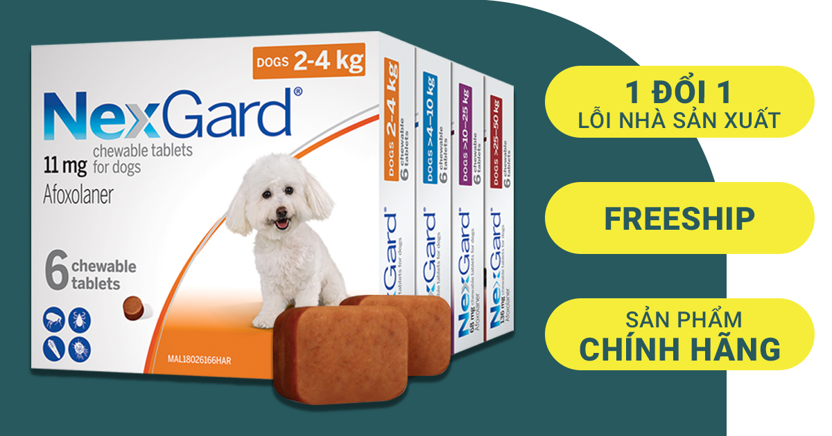 NEXGARD Viên Trị Ve Ghẻ, Bọ Chét