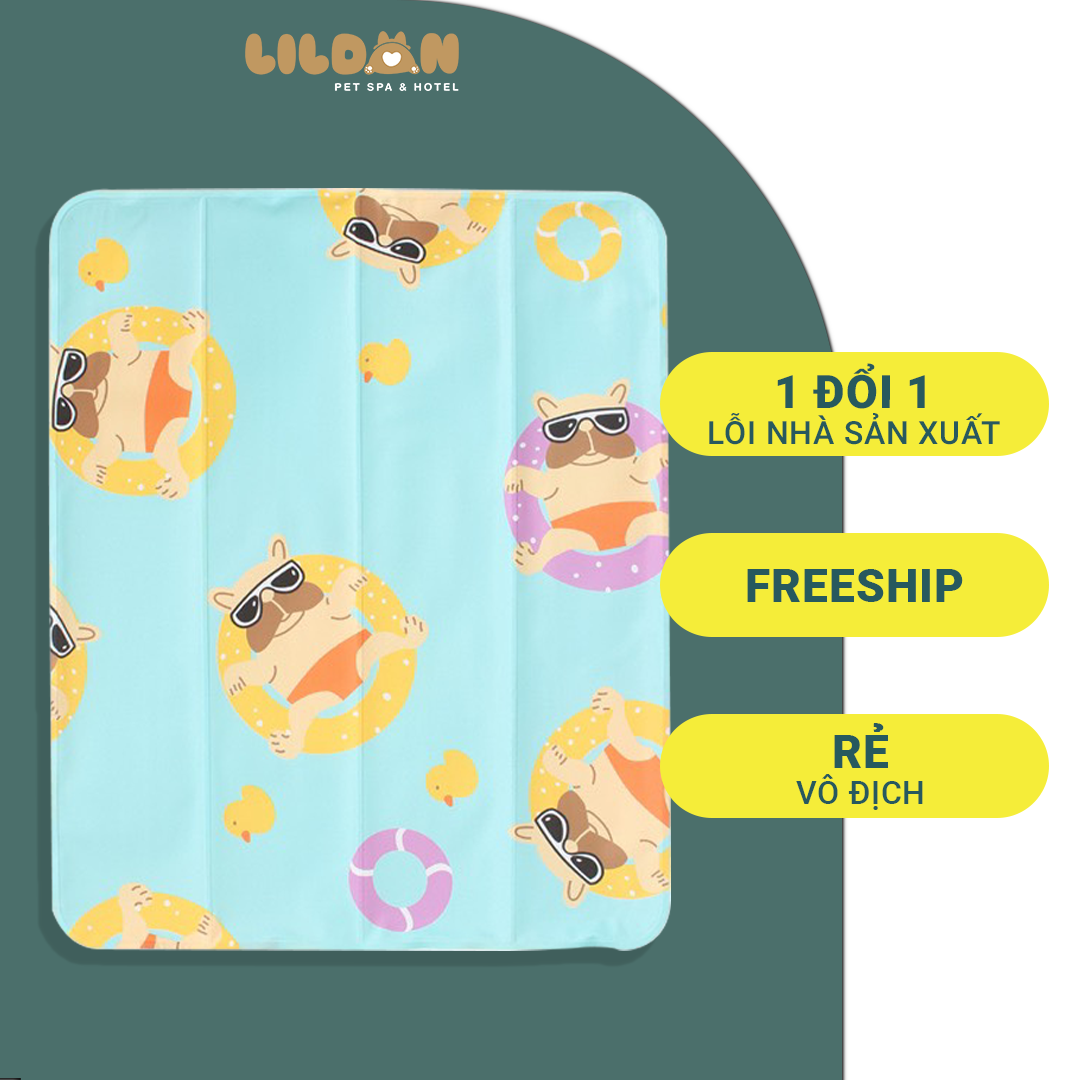 Nệm Cho Chó Mèo - Thảm Gel Lạnh Siêu Mát Chống Nóng Mùa Hè (90x60)
