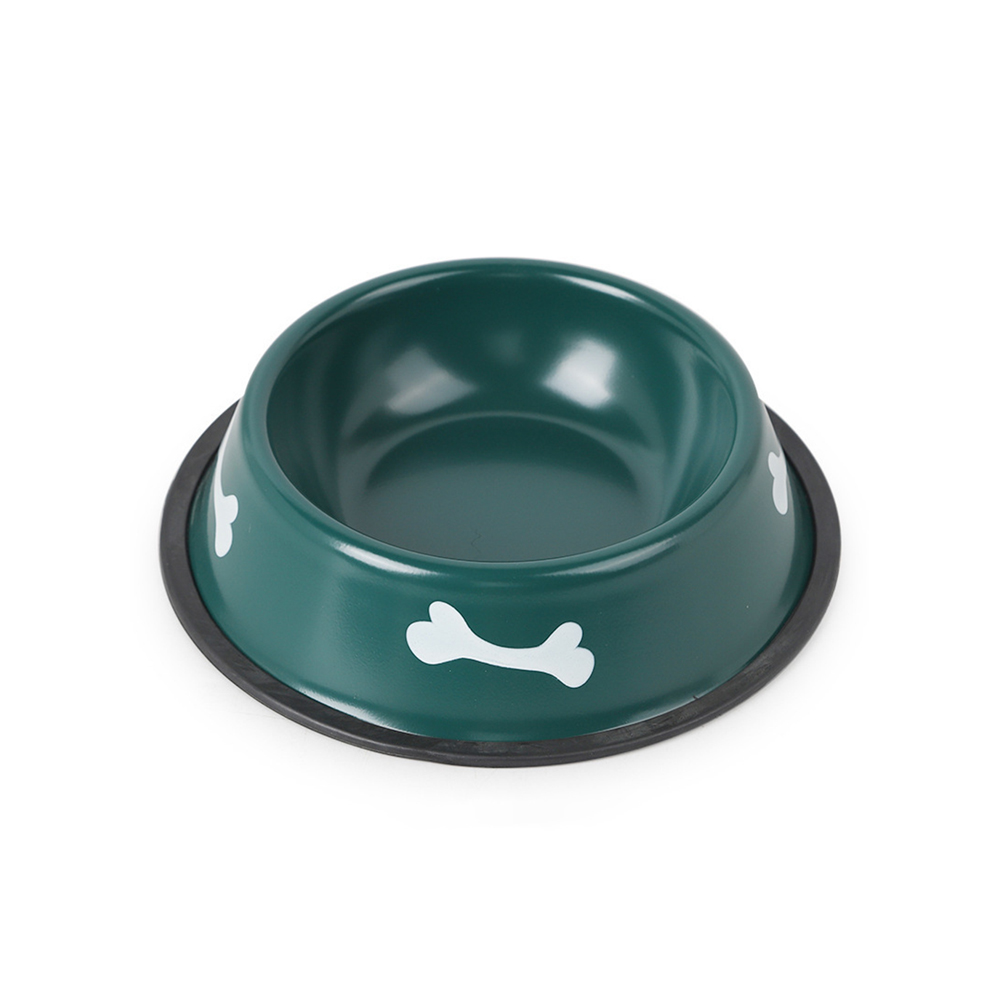 Bát Ăn Chén Ăn - Chén Inox Đế Cao Su Nhiều Màu Hình Xương Dành Cho Chó Mèo