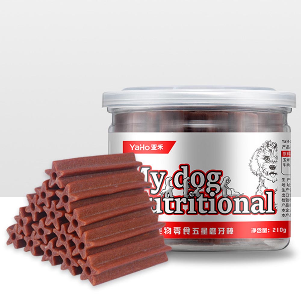 YAHO (200g) Bánh Thưởng Snack Thưởng - Bánh Thưởng Làm Sạch Răng Thơm Miệng Hình Ngôi Sao