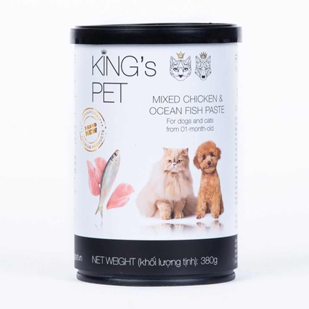 KINGS PET (380g) Pate Lon KING'S PET Pate Tươi Dành Cho Chó Mèo