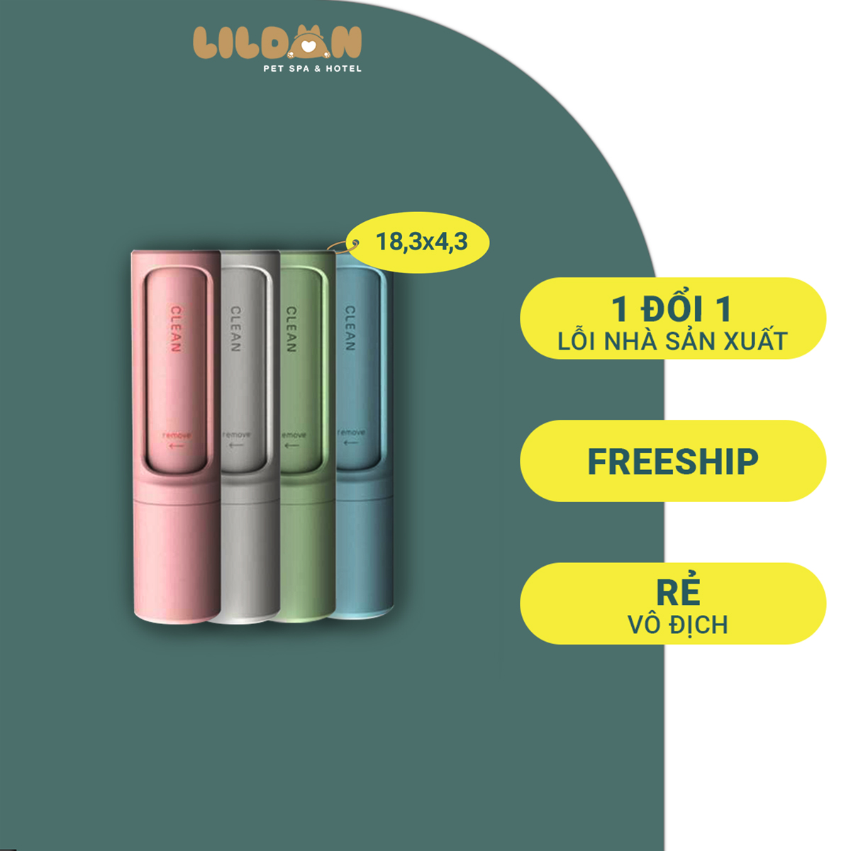 Cây Lăn Lông Tĩnh Điện - Lấy Lông Chó Mèo Dính Trên Quần Áo, Giường Nệm