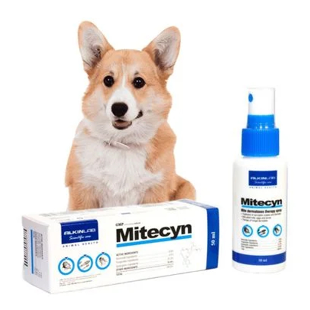 MITECYN Thuốc Xịt Trị Viêm Da Nấm Ghẻ Cho Chó Mèo