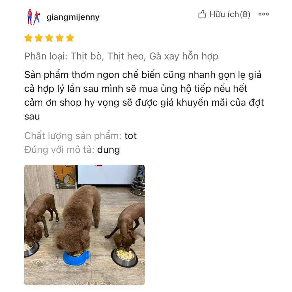 Raw Food - BOSS 800g - Thực phẩm tươi dành cho cún nhiều loại