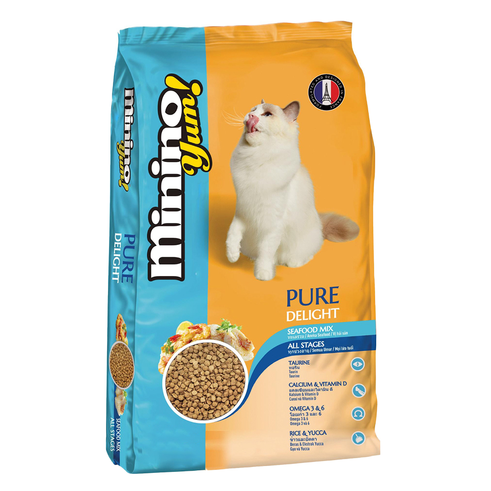 MININO Thức Ăn Hạt Khô Cho Mèo Con Và Mèo Trưởng Thanh