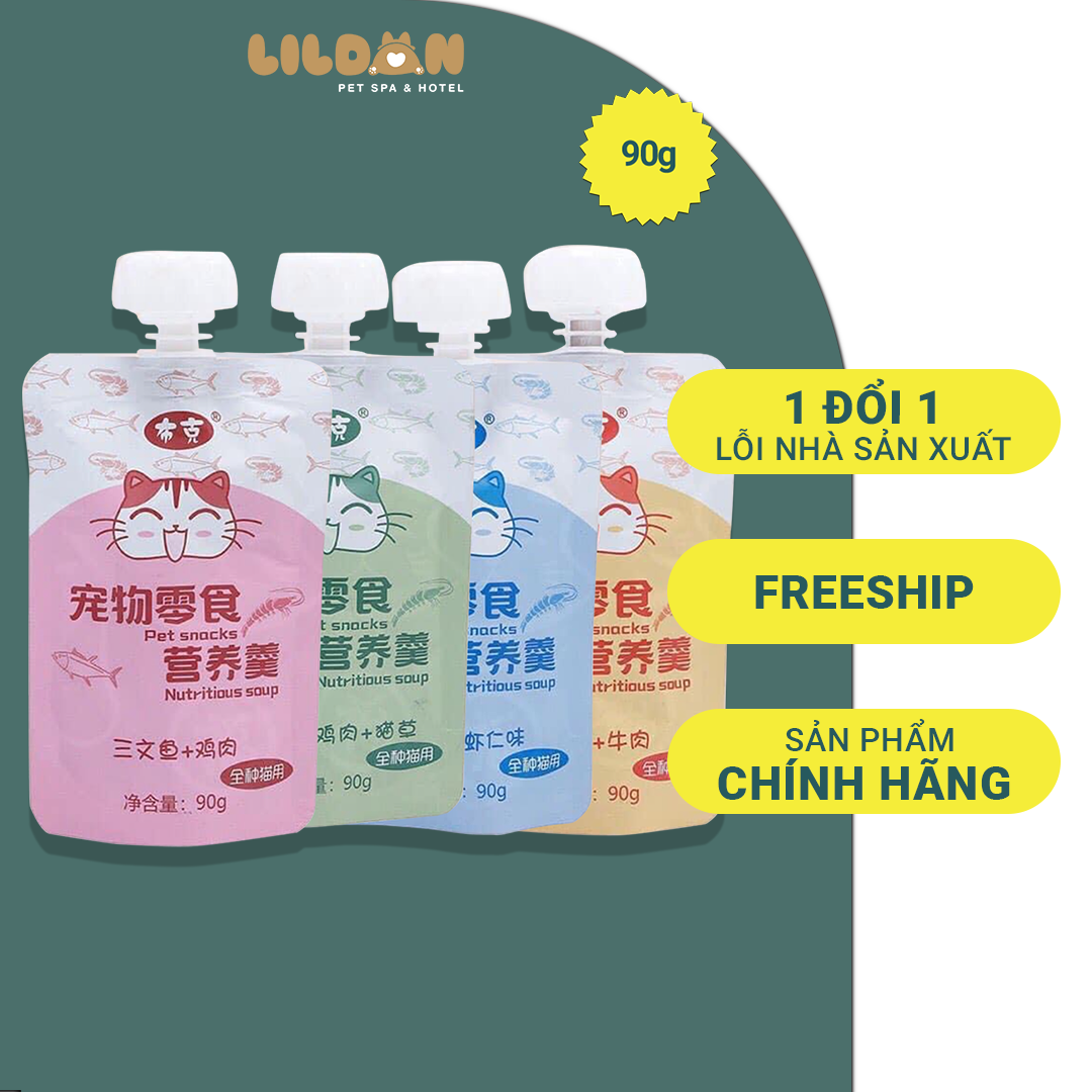 BOOKER (90g) Bánh Thưởng Snack Thưởng - Súp Thưởng Cho Mèo Loại Tiết Kiệm