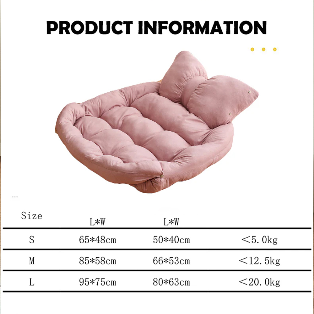 Nệm Cho Chó Mèo - Ổ Nệm Giường Nằm Nơ 2 In 1 Cho Chó Mèo