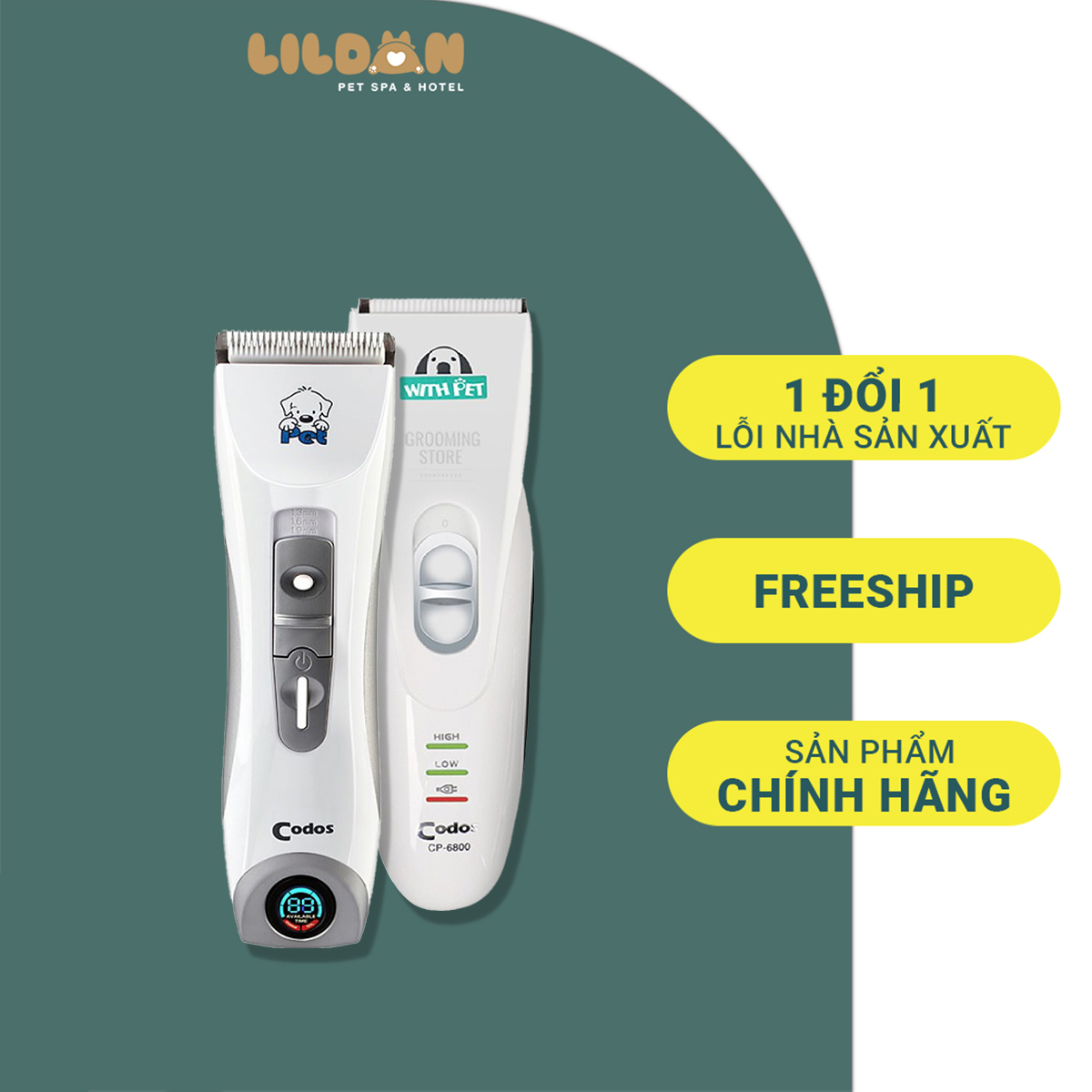 Tông đơ CODOS, tông đơ cắt lông chó mèo 6800, 9600