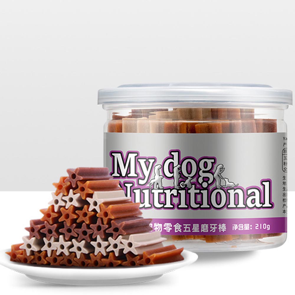 YAHO (200g) Bánh Thưởng Snack Thưởng - Bánh Thưởng Làm Sạch Răng Thơm Miệng Hình Ngôi Sao