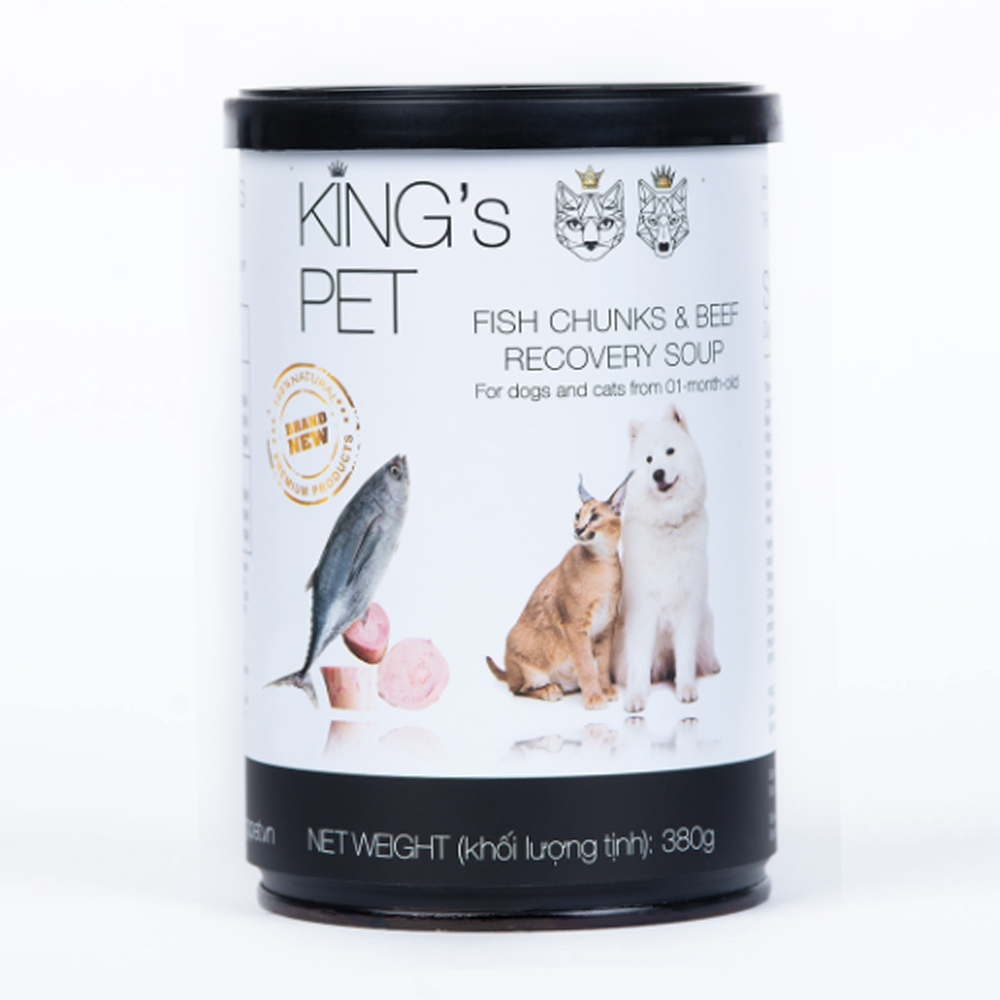 KINGS PET (380g) Pate Lon KING'S PET Pate Tươi Dành Cho Chó Mèo