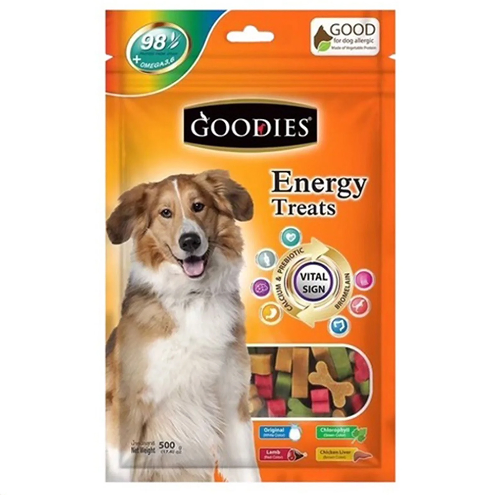 GOODIES (500g) Bánh Thưởng Snack Thưởng - Xương Gặm Sạch Răng Thơm Miệng Cho Chó
