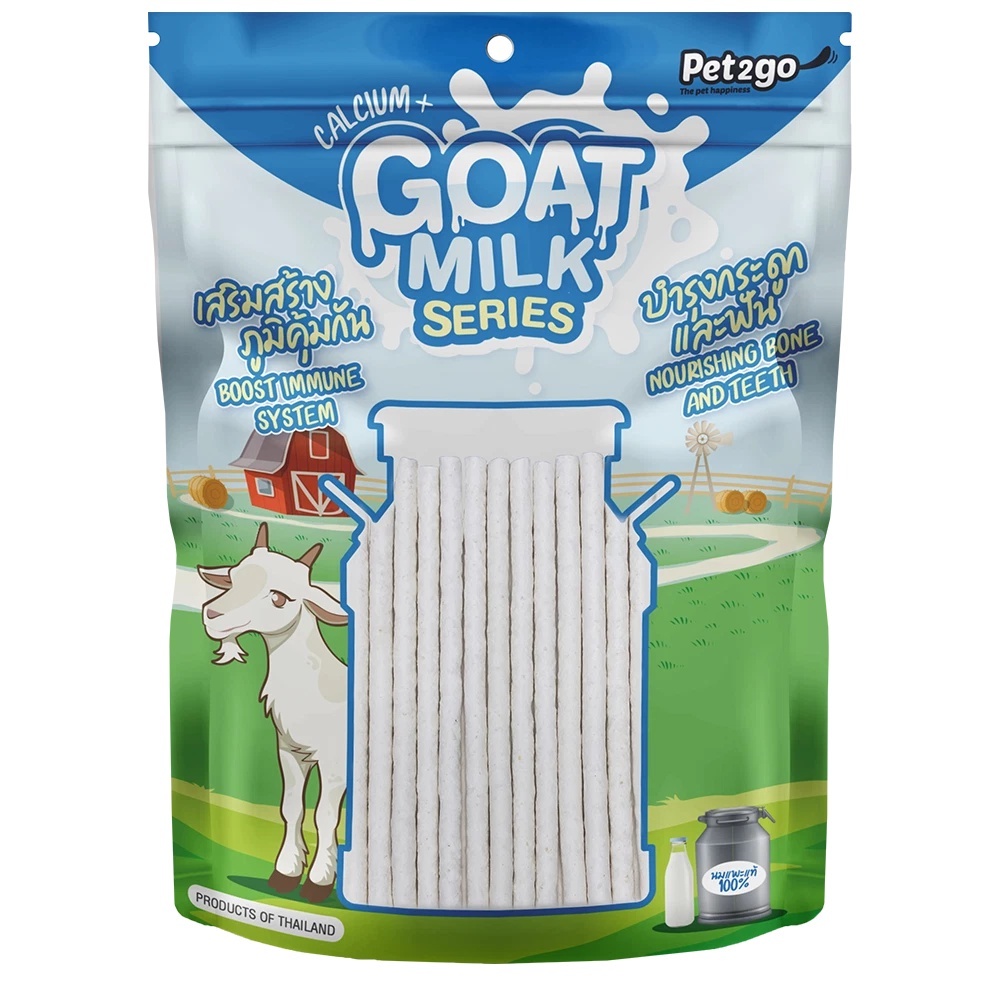 PET2GO Bánh Thưởng Snack Thưởng - Xương Gặm Que Gặm Làm Từ Sữa Dê