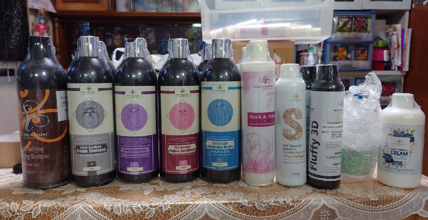 SILK CREATION Combo 7 Chai Dầu Gội, Xã, Dầu Thơm Dành Cho Pet Shop