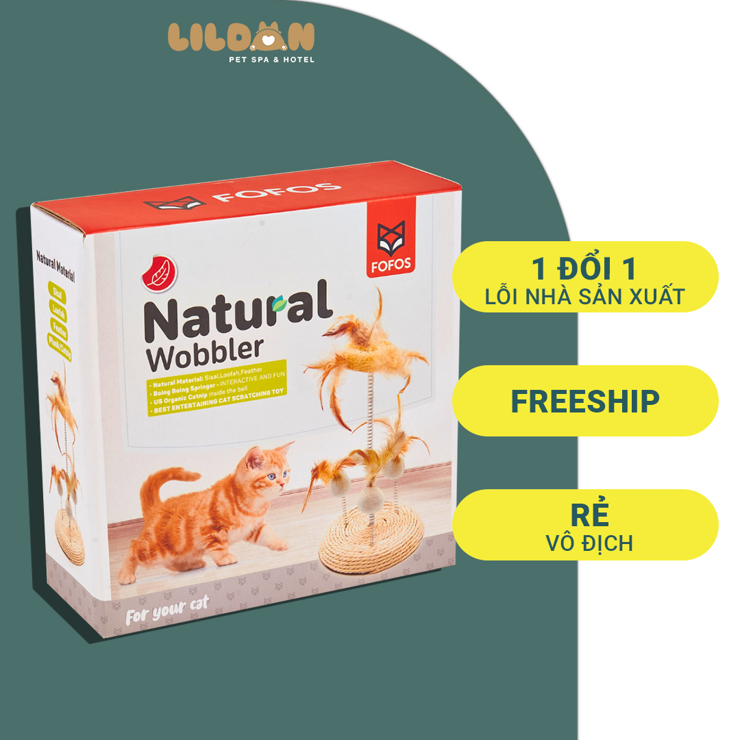 FOFOS Bàn Cào Móng Mèo Dây Thừng Có Lông Vũ