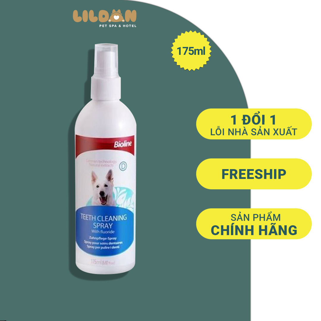 BIOLINE Teeth Cleaning Spray (175ml) Chai Xịt Thơm Miệng Và Hỗ Trợ Các Vấn Đề Về Nướu, Chân Răng