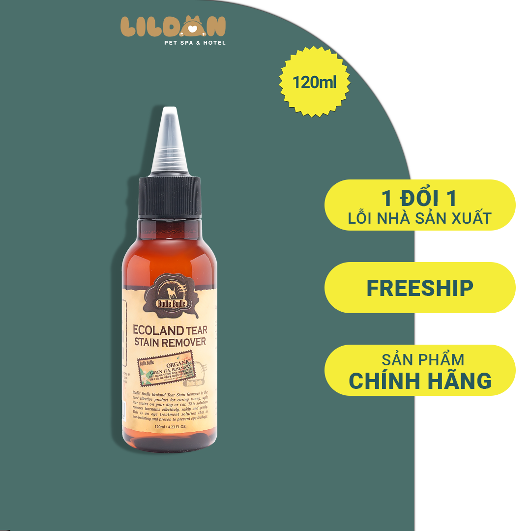 BUDLE'BUDLE (120ml) Dung Dịch Vệ Sinh Tai, Mắt, Răng Miệng Cho Chó