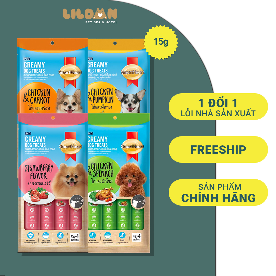 SMARTHEART CREAMY Súp Thưởng Cho Chó Nhiều Mùi Vị