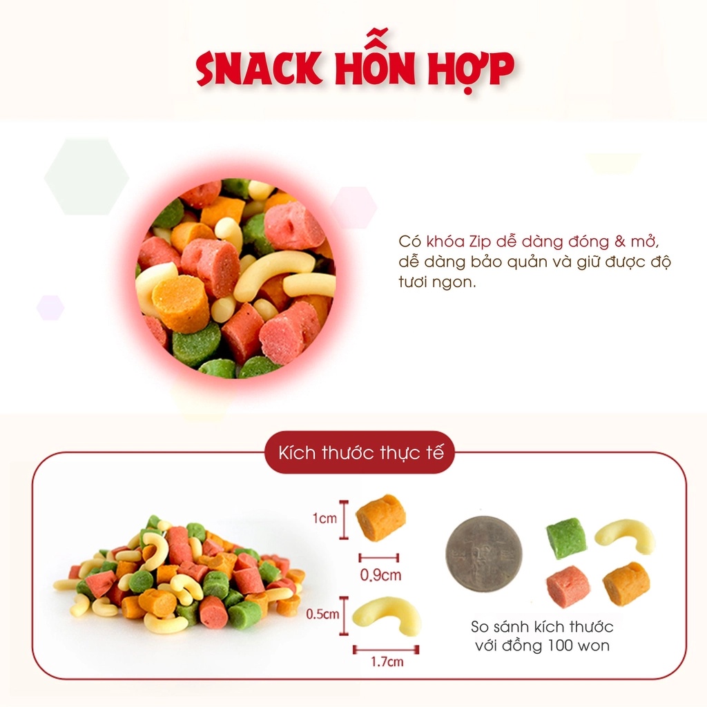 BOWWOW Bánh Thưởng Snack Thưởng - Bánh Thưởng Snack Hỗn Hợp Cho Chó