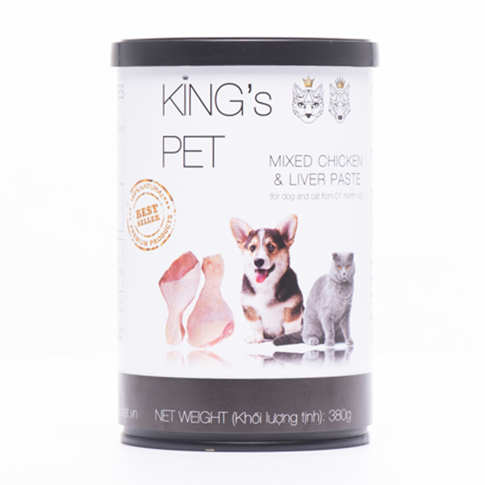 KINGS PET (380g) Pate Lon KING'S PET Pate Tươi Dành Cho Chó Mèo