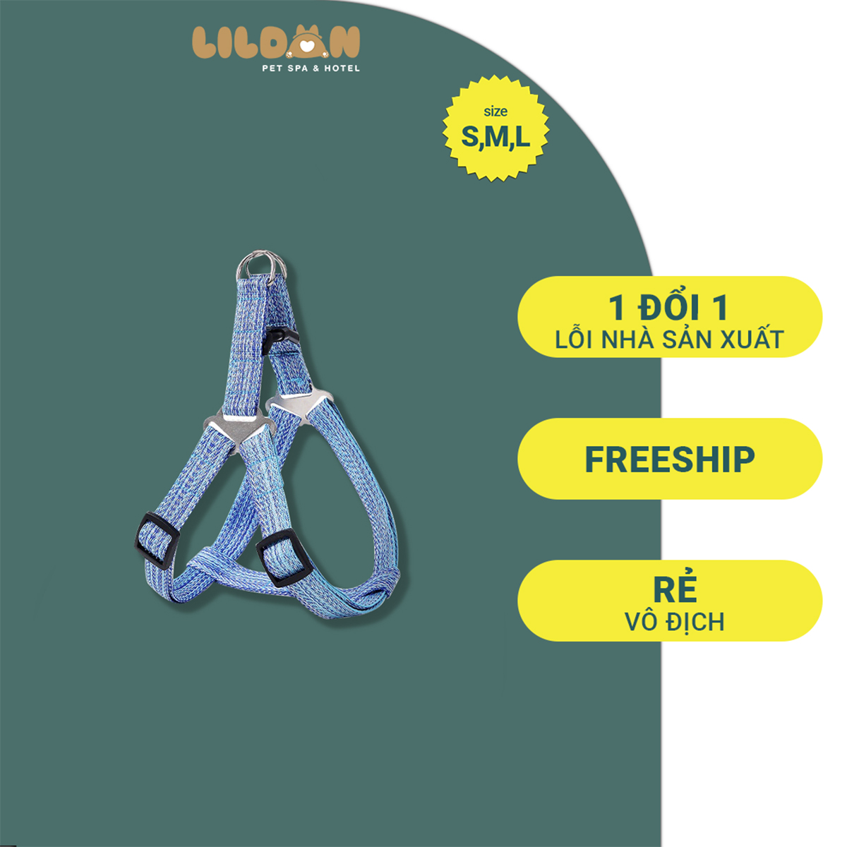 Dây Dẫn Chó Mèo - Bộ Dây Dẫn Kém Yếm Chó Mèo Dễ Điều Chỉnh Chất Liệu Siêu Chắc Nhiều Màu Và Kích Cỡ