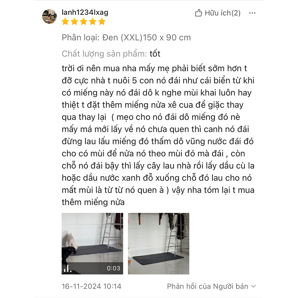 Thảm Chống Thấm, Thảm Đi Vệ Sinh Cho Chó Mèo Có Thể Tái Sử Dụng Nhiều Lần