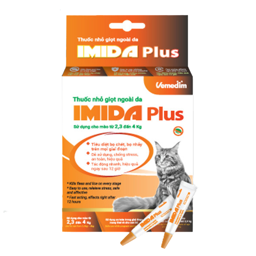 IMIDA Plus (Vemedim) Thuốc Nhỏ Gáy Trị Ve Rận Trên Mèo